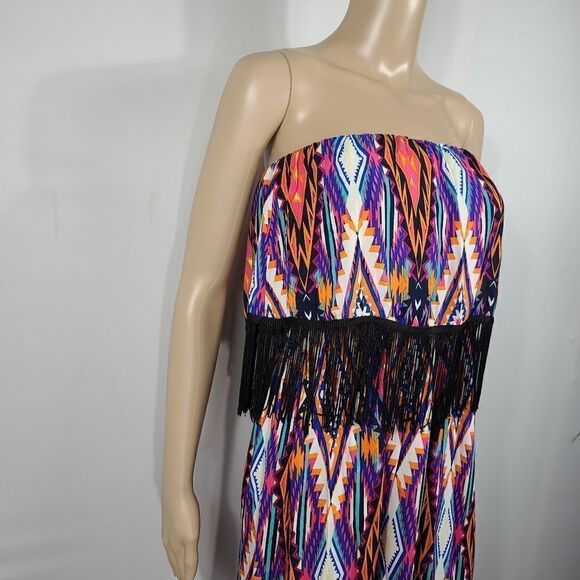 Justify Multi Color Fringed Maxi Dress - Picture 10 of 11